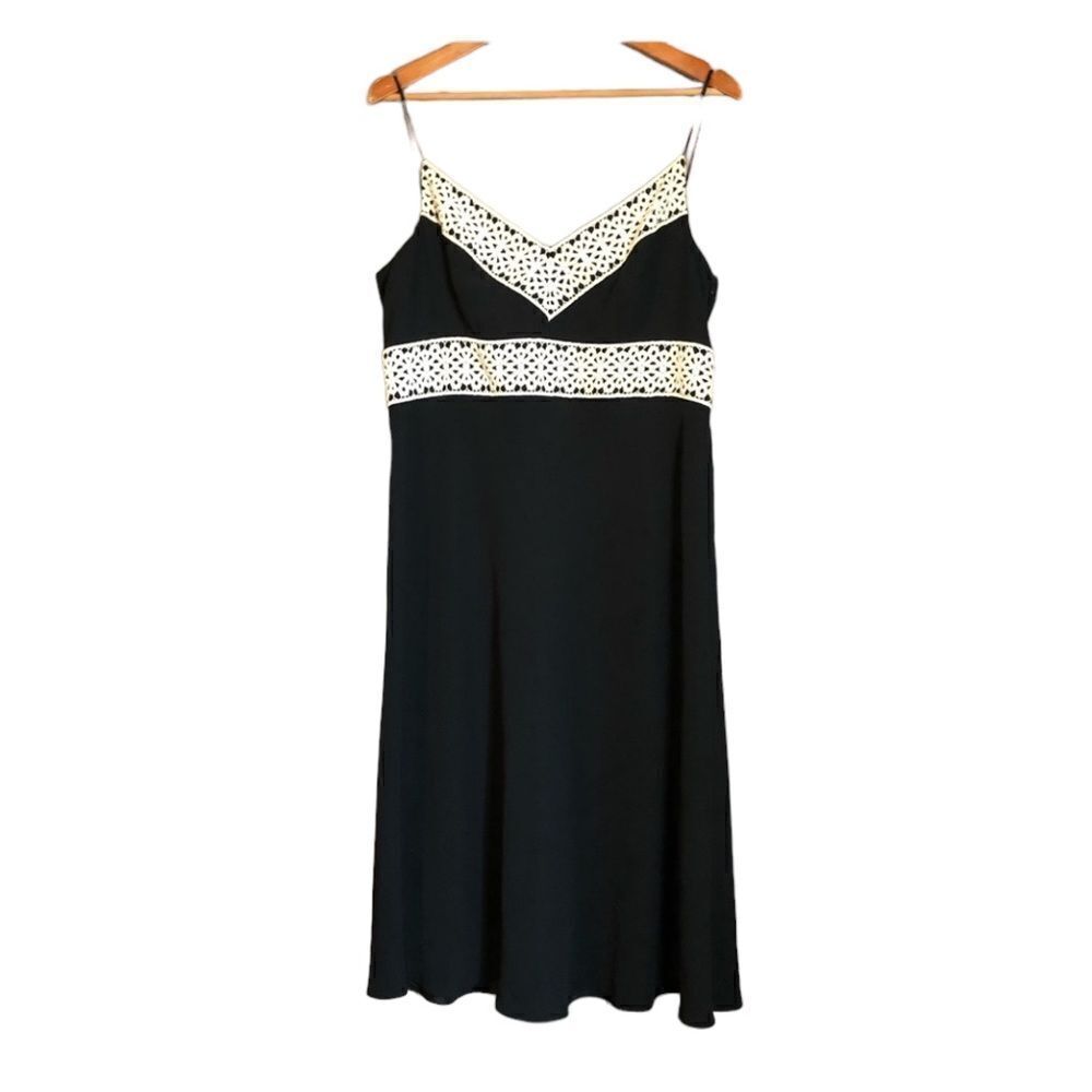 Ann Taylor black and white slip dress